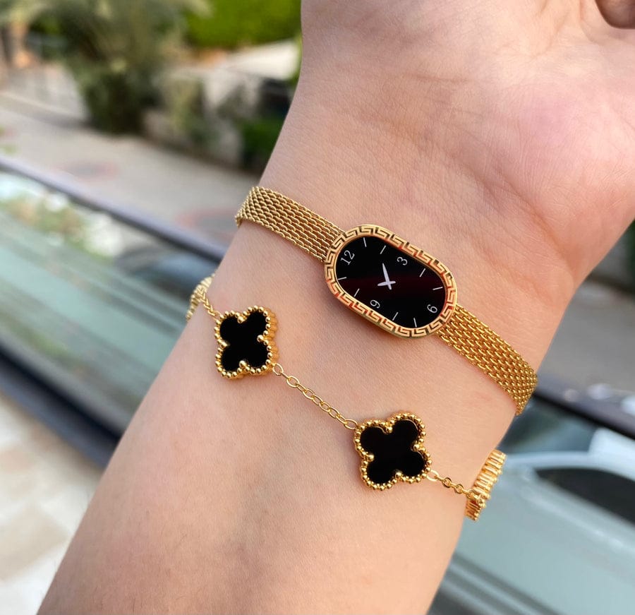 Classy Watch Bracelet Stack💯 Waterproof Tarnish Free Hypoallergenic 18k Gold Plated