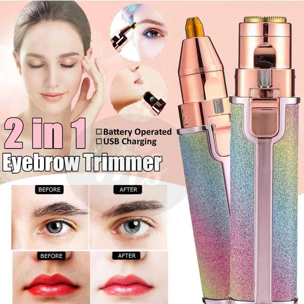 Rechargeable 2 in 1 Eyebrow Trimmer