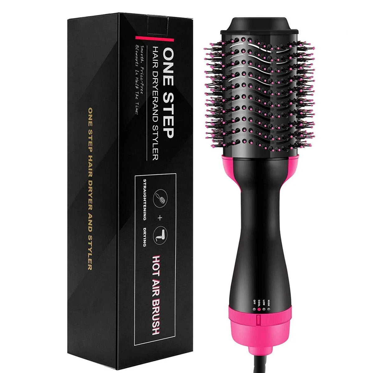 One Step 3-in-1 Hair Dryer, Straightener & Curler Brush